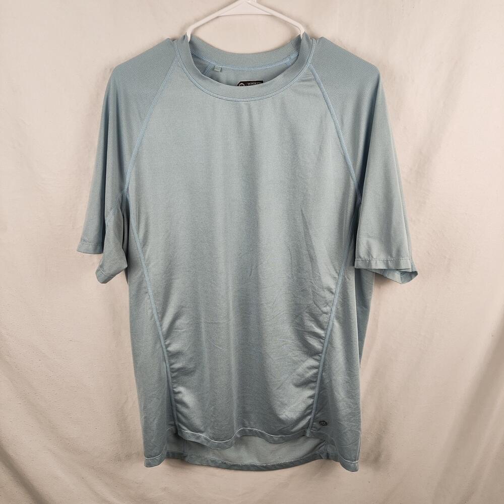 Mondetta Outdoor Project Shirt Mens Medium Blue Mesh Raglan Athletic Run Tee